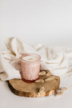 Load image into Gallery viewer, Pink Pewter Crystal Candle
